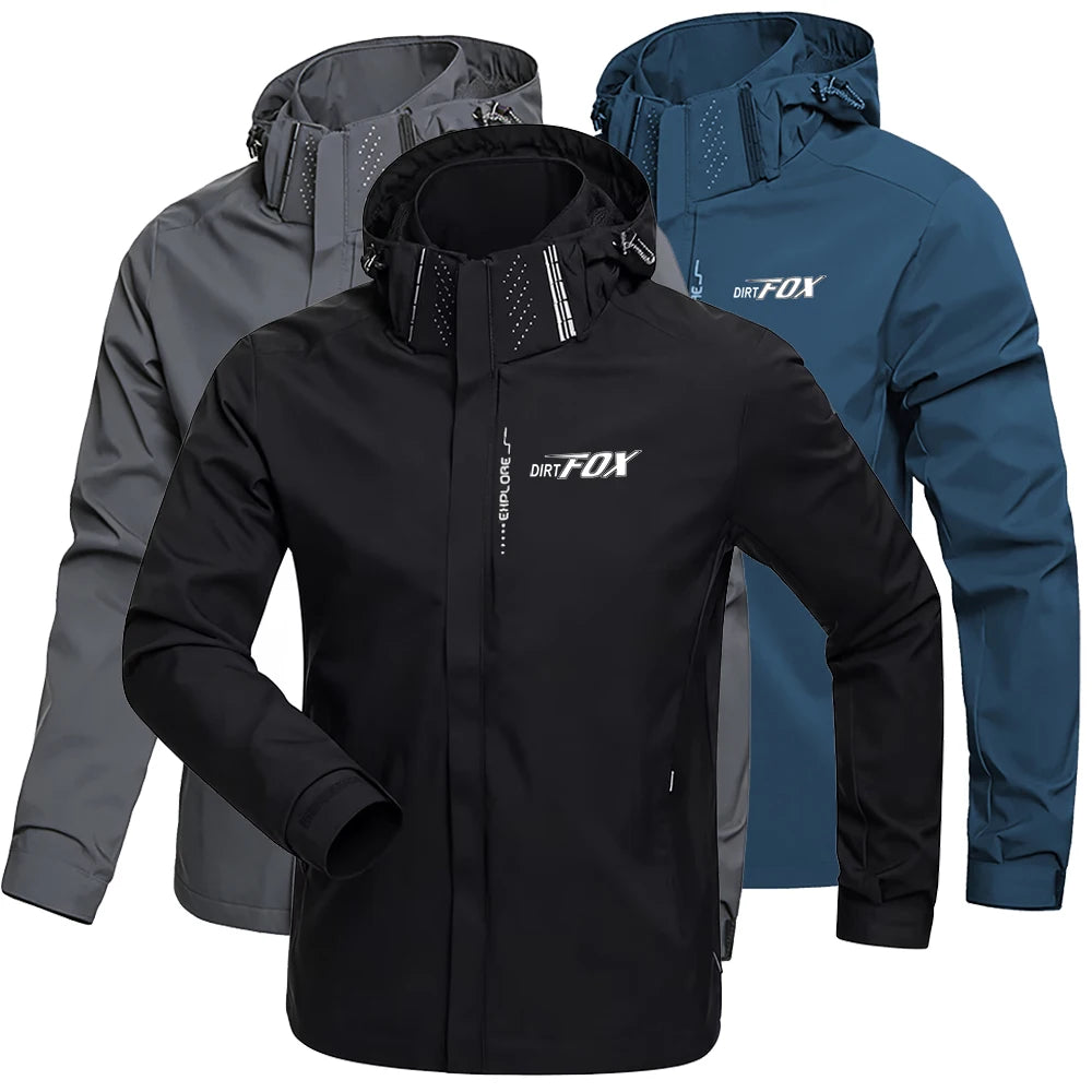 DIRTFOX Men's Waterproof Cycling Jacket Mountain Bike Clothing Outer Bicycle Raincoat Mtb Jacket Cortavientos Impermeable Hombre